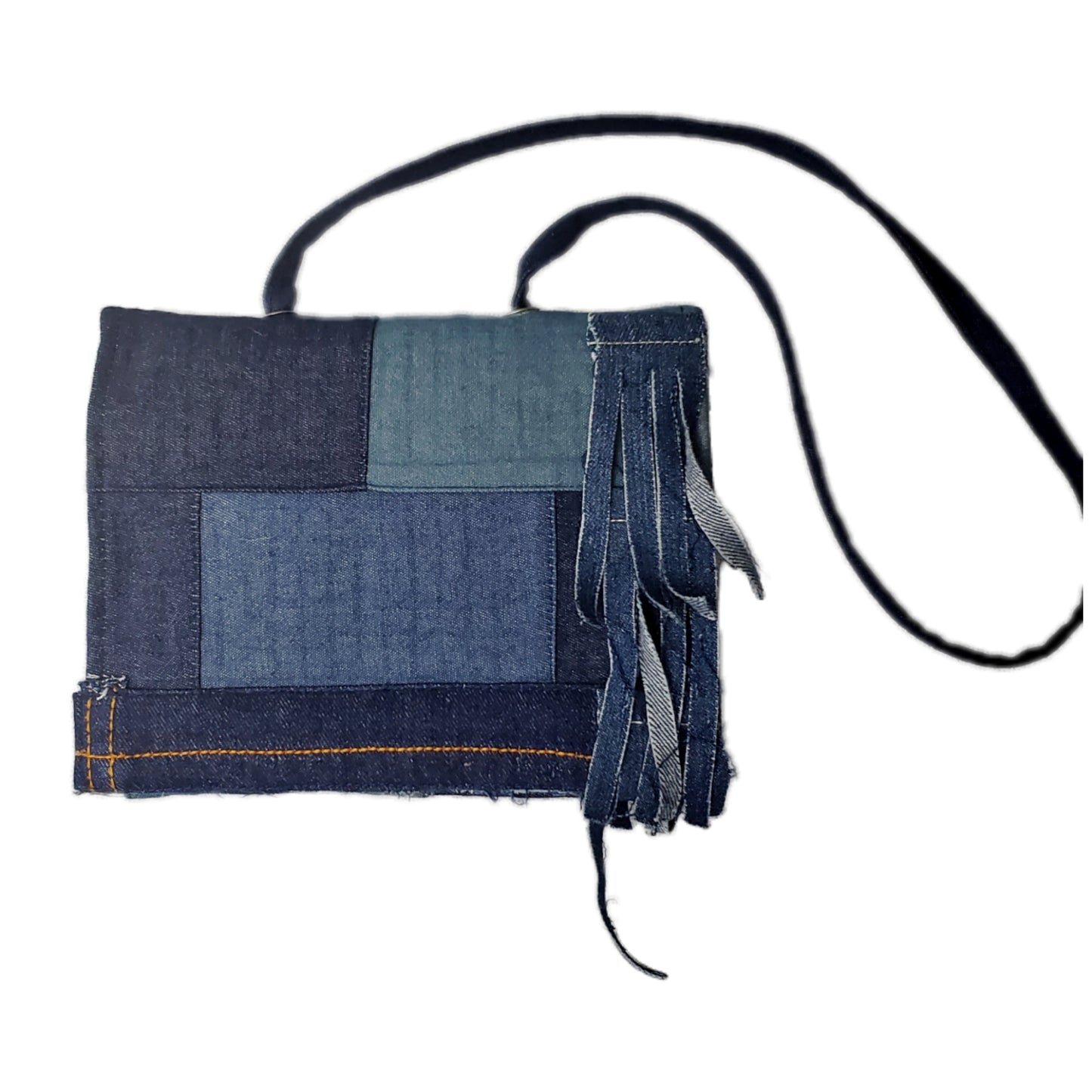 "Blocked" Denim Purse