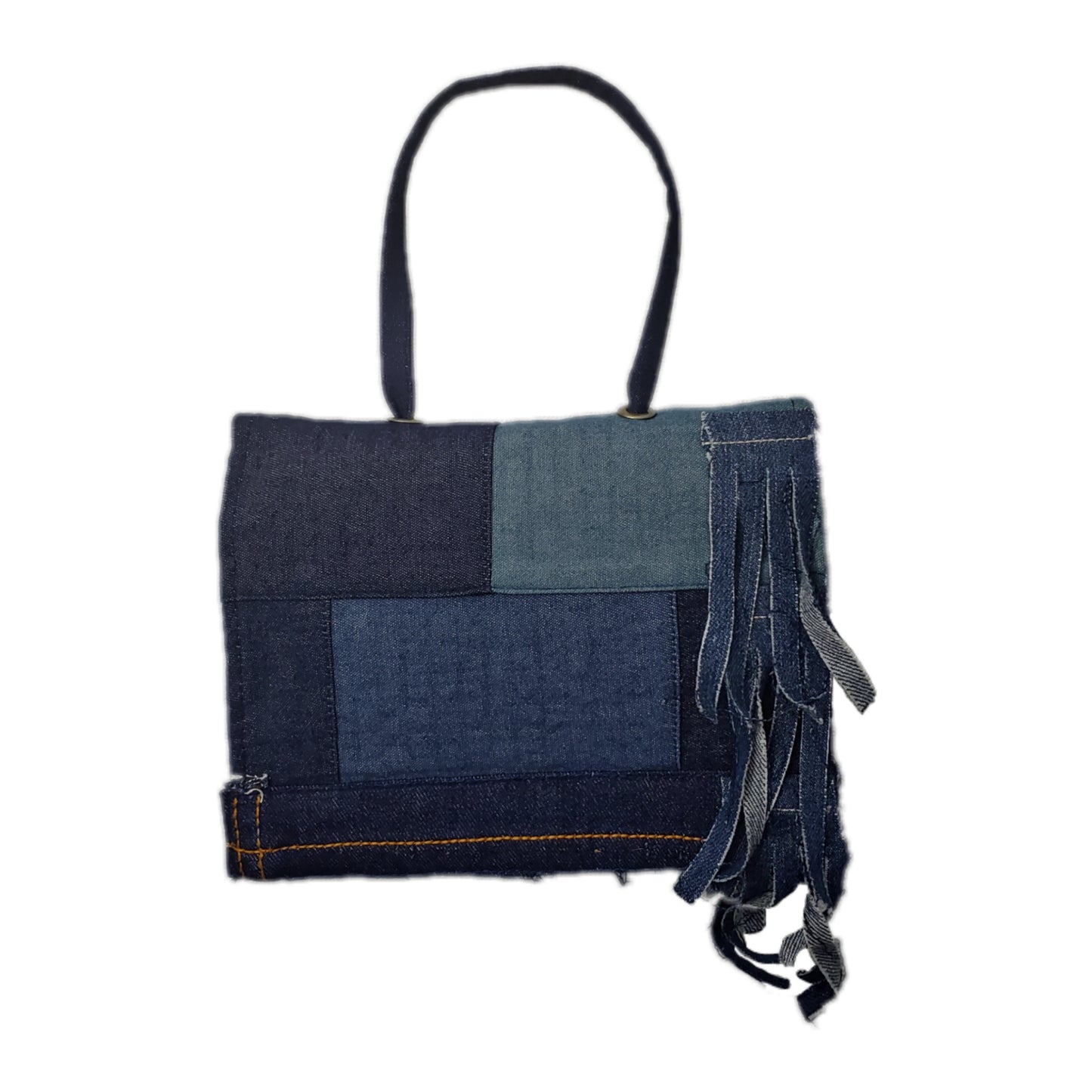 "Blocked" Denim Purse