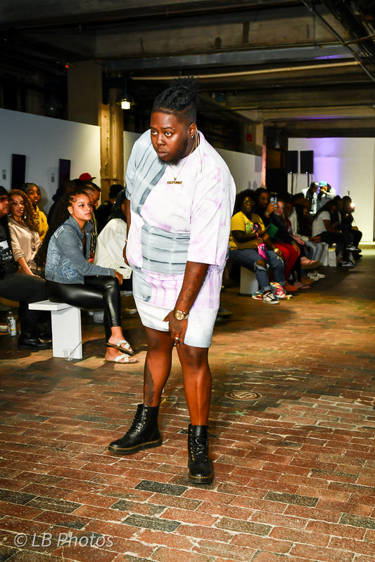 “BLOCKED” Oversized TShirt Dress