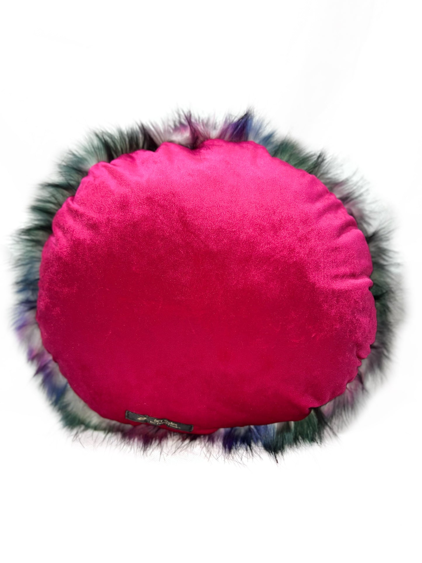 “ColorFUR” Round Throw Pillow