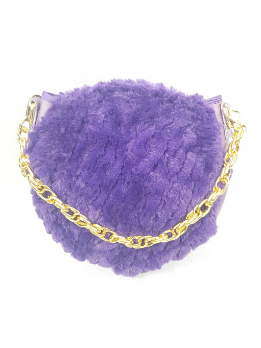 "Furry Plum" Bag