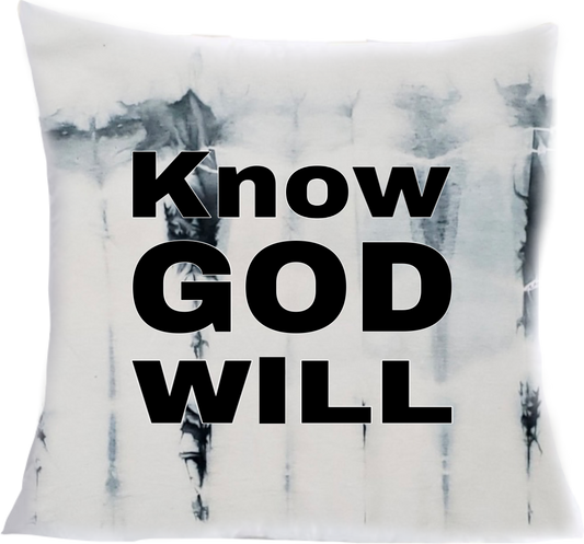 “Knowledge” Know GOD Will. Throw Pillow