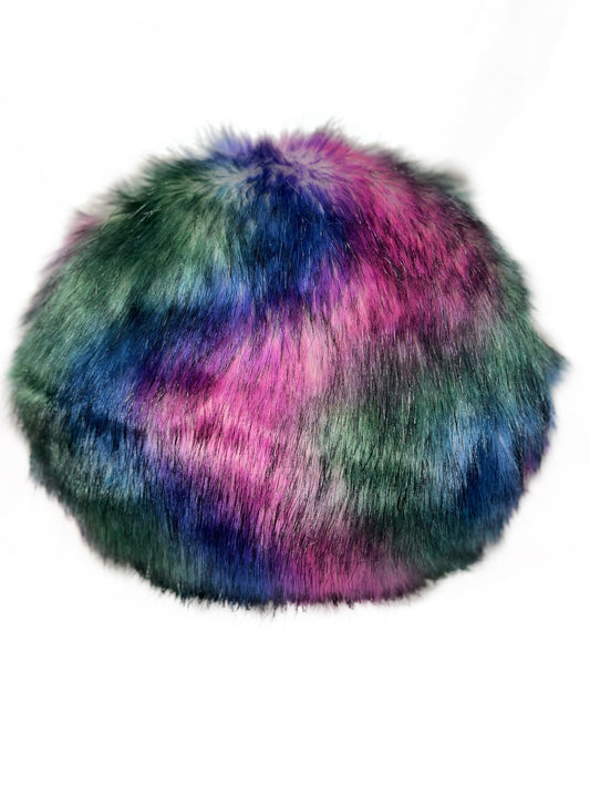 “ColorFUR” Round Throw Pillow